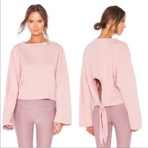 Anthropology Varley pink ballet core sweatshirt, size XS